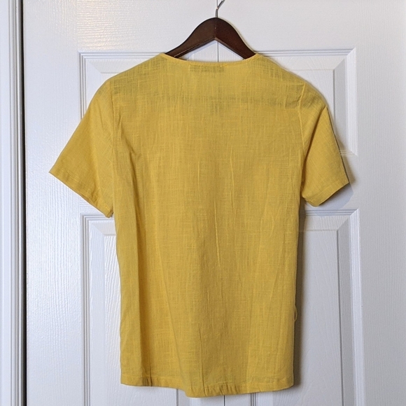 Yellow Wrap Top - Picture 2 of 2